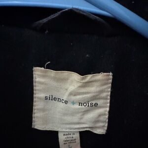 Silence + Noise Classic Black zipper Coat